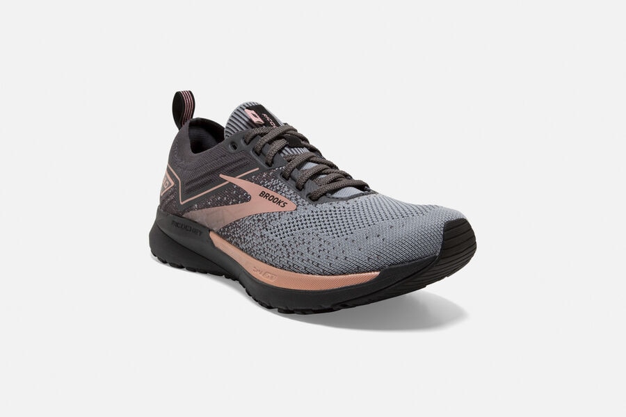 Brooks Running Shoes Womens Dark Grey/Pink - Ricochet 3 Road - 4256-JSLXF